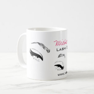 Eyelashes bricht Permanent Makeup Artist Eyes Lash Kaffeetasse
