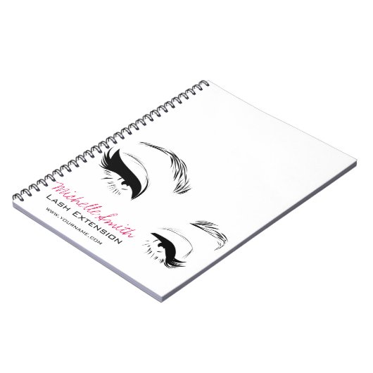 Eyelashes bricht Permanent Makeup Artist Eyes Lash Notizblock (Linke Seite)