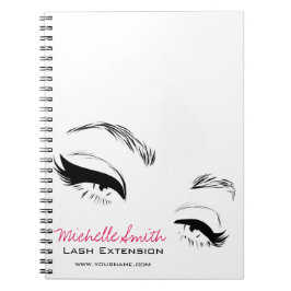 Eyelashes bricht Permanent Makeup Artist Eyes Lash Notizblock