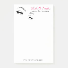 Eyelashes bricht Permanent Makeup Artist Eyes Lash Post-it Klebezettel