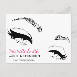 Eyelashes bricht Permanent Makeup Artist Eyes Lash Postkarte