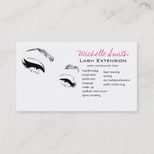 Eyelashes bricht Permanent Makeup Artist Eyes Lash Visitenkarte