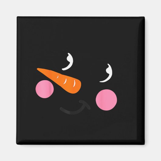 Eyelashes Christmas Outfit Snowman Face Costume Gi Magnet (Vorne)