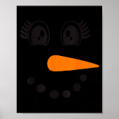 Eyelashes Christmas Outfit Snowman Face Costume Gi Poster (Vorne)