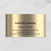 Eyelashes Erweiterung Makeup Rose Gold Lux Visitenkarte (Rückseite)