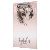 EyeLashes Glam Champagne Dripping Glitzer Notebook Klemmbrett (Links)