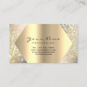 Eyelashes Glitzer Makeup Artist Champaigne Gold Visitenkarte (Rückseite)