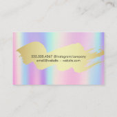 Eyelashes | Gold gebürstet | Rainbow Metallic Visitenkarte (Rückseite)