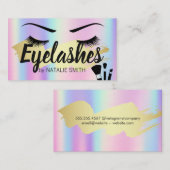 Eyelashes | Gold gebürstet | Rainbow Metallic Visitenkarte (Vorne/Hinten)