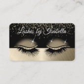 Eyelashes - Gold Glitzer Visitenkarte (Vorderseite)