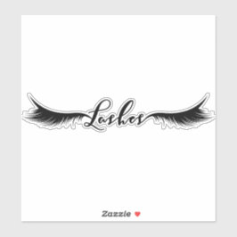 Eyelashes Lashes Brows Makeuyes Logo Typ Aufkleber