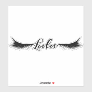 Eyelashes Lashes Brows Makeuyes Logo Typ Aufkleber