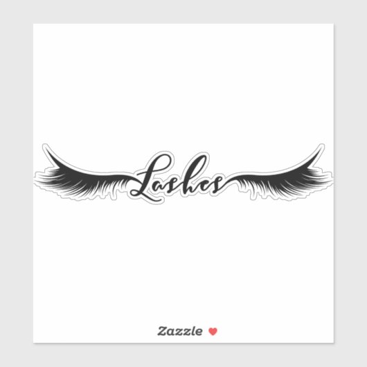 Eyelashes Lashes Brows Makeuyes Logo Typ Aufkleber (Blatt)