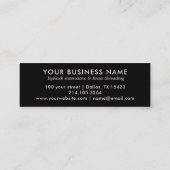 Eyelashes Makeup Artist Black Mini Business Card Mini Visitenkarte (Rückseite)