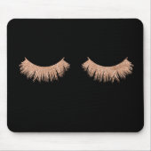 Eyelashes Makeup Artist Black Stylish Mousepad (Vorne)