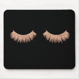 Eyelashes Makeup Artist Black Stylish Mousepad