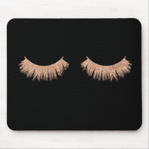 Eyelashes Makeup Artist Black Stylish Mousepad