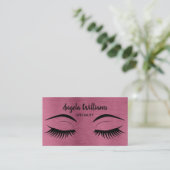 Eyelashes Makeup artist chic metallic gold Rose Visitenkarte (Stehend Vorderseite)