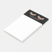 Eyelashes Makeup Artist Stilvoll schwarz Post-it-N Post-it Klebezettel (angewinkelt)