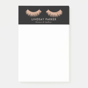 Eyelashes Makeup Artist Stilvoll schwarz Post-it-N Post-it Klebezettel