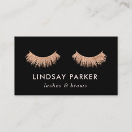 Eyelashes Makeup Rose Gold Business Card Visitenkarte