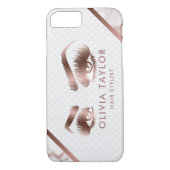 Eyelashes Makeup Rose Gold Eyes Brows Case-Mate iPhone Hülle (Rückseite)