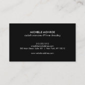 Eyelashes mit Gold Glitzer Business Card Visitenkarte (Rückseite)