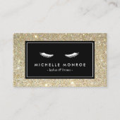 Eyelashes mit Gold Glitzer Business Card Visitenkarte (Vorderseite)