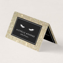 Eyelashes mit Gold Glitzer Salon Aftercare