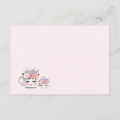 Eyelashes Teapot Mama Floral Baby Dusche Vielen Da Begleitkarte (Rückseite)