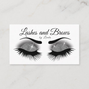 Eyelashes und Brauen - Smokey Grau-Glitzer Visitenkarte