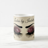 Eyelashes und Brows - Burgund Glitzer Kaffeetasse (Mittel)