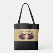 Eyelashes und Brows - Burgund Roter Glitzer Tasche (Rückseite)