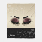 Eyelashes und Brows - Burgund Wein Glitzer Fleecedecke (Vorderseite)