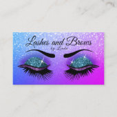 Eyelashes und Brows - Glitzer Business Ca Visitenkarte (Vorderseite)