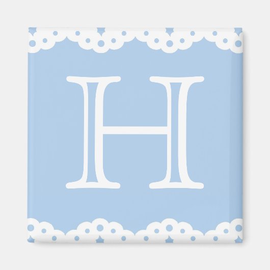 Eyelet Lace auf dem Blue Square Magnet (Vorne)