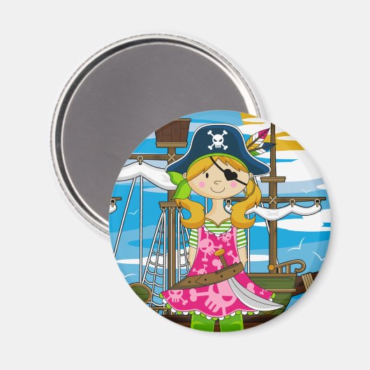Eyepatch Pirate Magnet (Vorderseite/Rückseite)