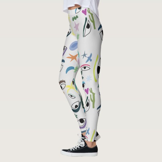 Eyes Abstrakt Art Pattern Leggings (Links)