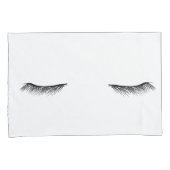 Eyes Asleep Black Eyelashes White Pillow Case Set Kissenbezug (Vorderseite-Rechts)