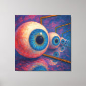 "Eyes Beyond Forever" - ein surreales Portrait Leinwanddruck (Vorderseite)