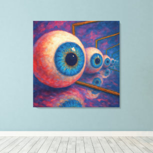 "Eyes Beyond Forever" - ein surreales Portrait Leinwanddruck