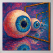 "Eyes Beyond Forever" - ein surreales Portrait Poster (Vorne)