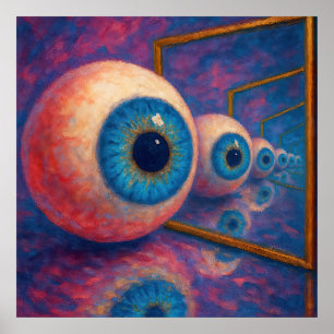 „Eyes Beyond Forever" - Ein surrealistisches Portr Poster