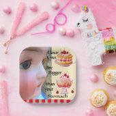 Eyes Bigger als Stomach 7" Paper Teller (Party)