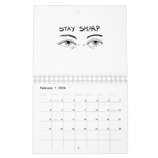 Eyes Bleibe Sharp Kalender (Feb 2026)