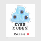 Eyes Cubes Funny Ice Pub Aufkleber (Blatt)