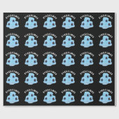 Eyes Cubes Funny Ice Pun Dark BG Geschenkpapier (Flach)