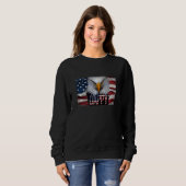 Eyes Dappy Eagle American Bald Eagle Sweatshirt (Vorne ganz)