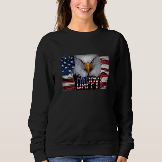 Eyes Dappy Eagle American Bald Eagle Sweatshirt (Vorderseite)