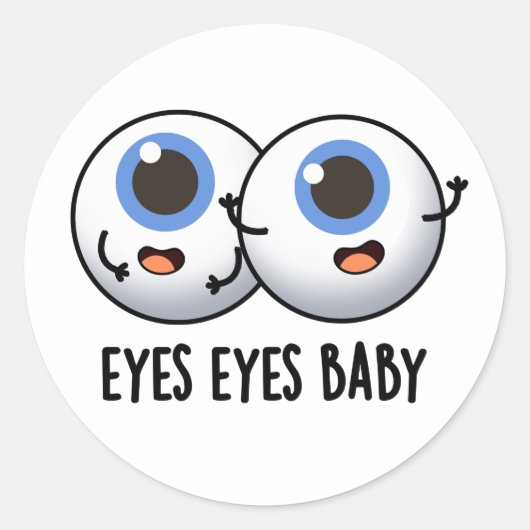 Eyes Eyes Baby Funny Ice Eyeballs Pub Runder Aufkleber (Vorderseite)